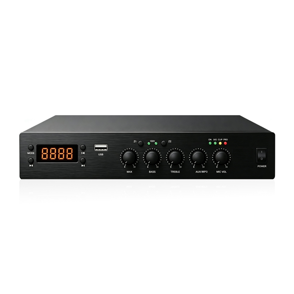 MA802 Two-Zone Mixer Amplifier with Built-in USB, FM & Bluetooth